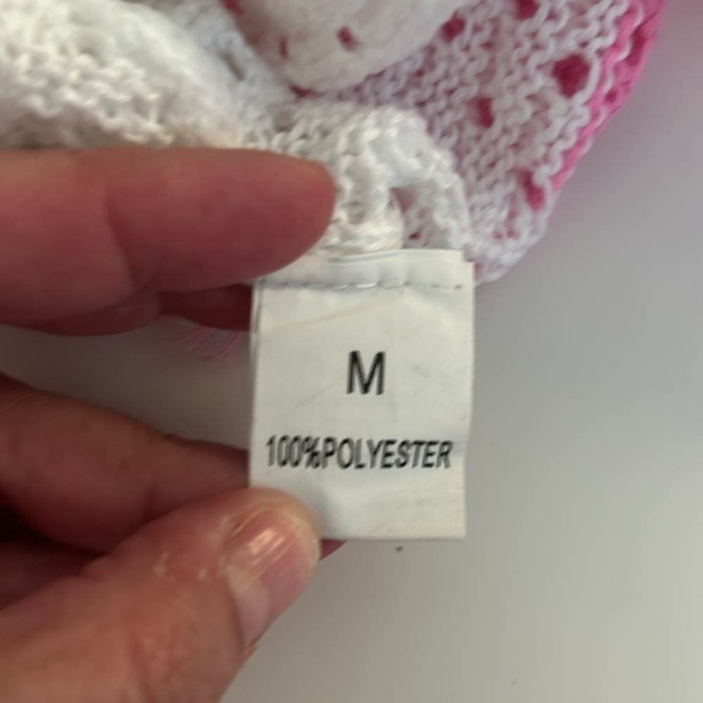 Green Pink White Blue Knit 80's 90's Y2K Long Sleeve Striped Sweater Size Medium - Picture 4 of 4